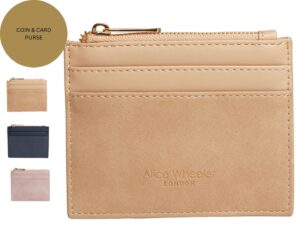 Alice Wheeler Verona Coin Purse, Vegan Leather, 11.5 x 9 cm, Classic Colours