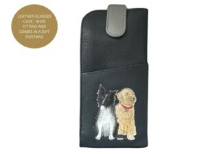 Kennel Crew Dogs Leather Glasses Case by Mala Leather
