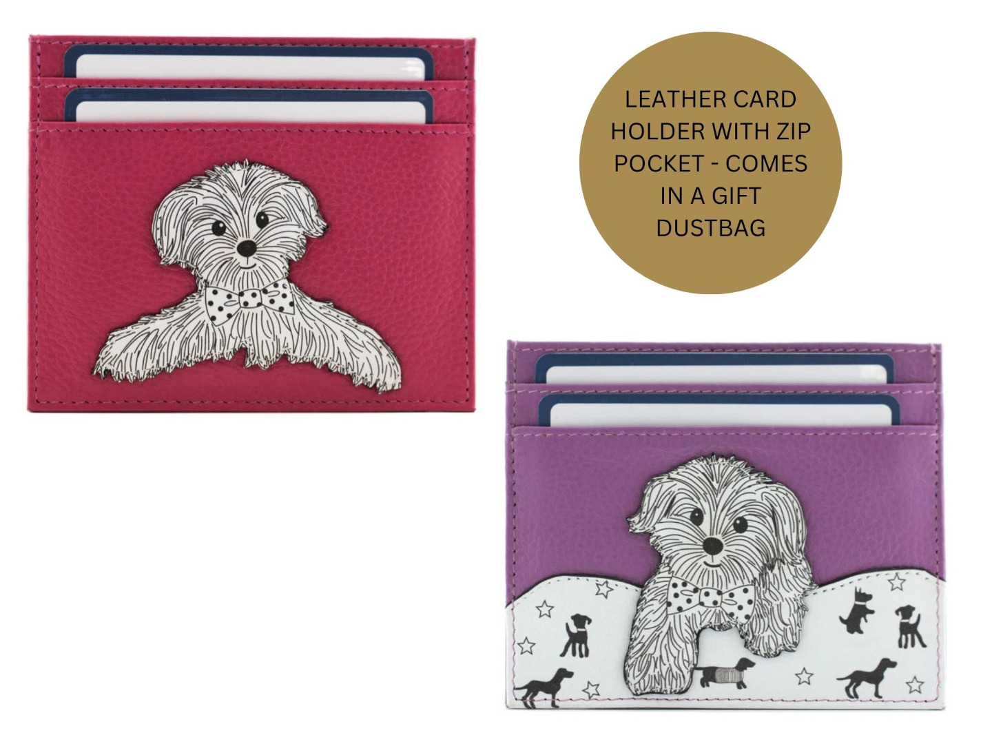 Mala Leather Coco Puppy Dog RFID Card Holder with Coin Pocket, 10.5 x 8.5 cm, Small, Leather