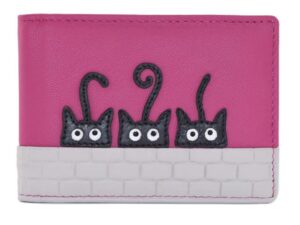 Peek A Boo Card/ID RFID Leather Card Holder