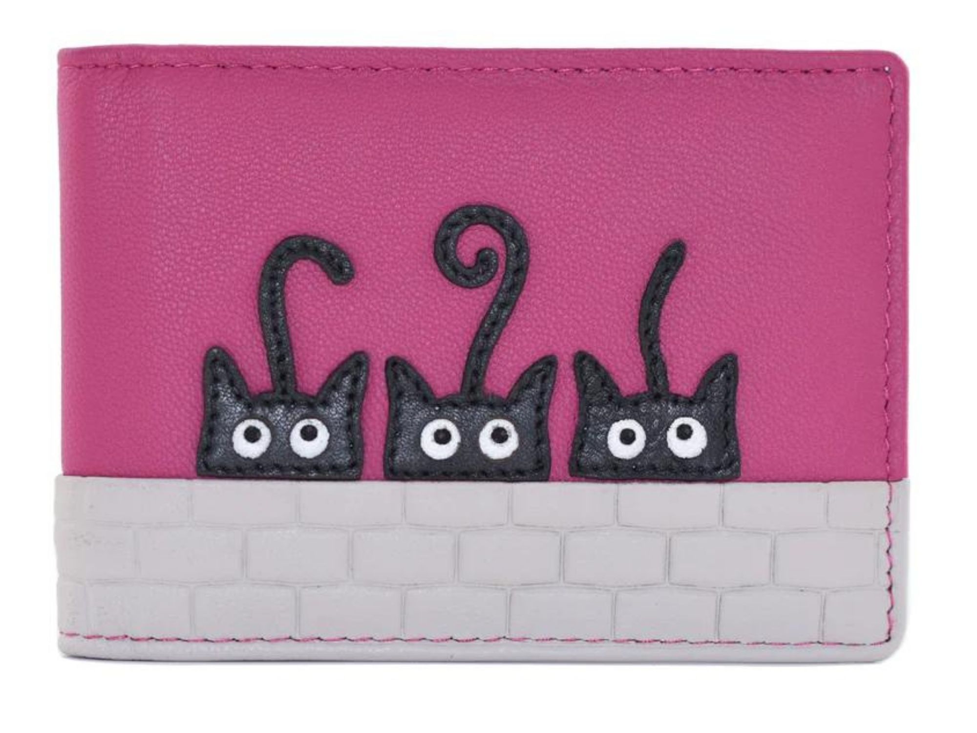 Peek A Boo Card/ID RFID Leather Card Holder