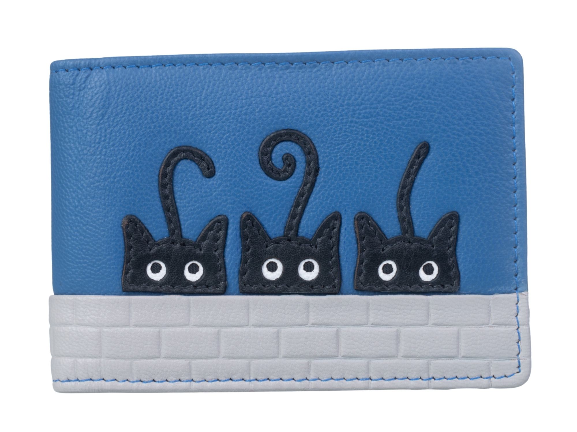 Peek A Boo Card/ID RFID Leather Card Holder - Image 2