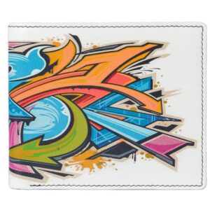 Graffiti Leather RFID Wallet