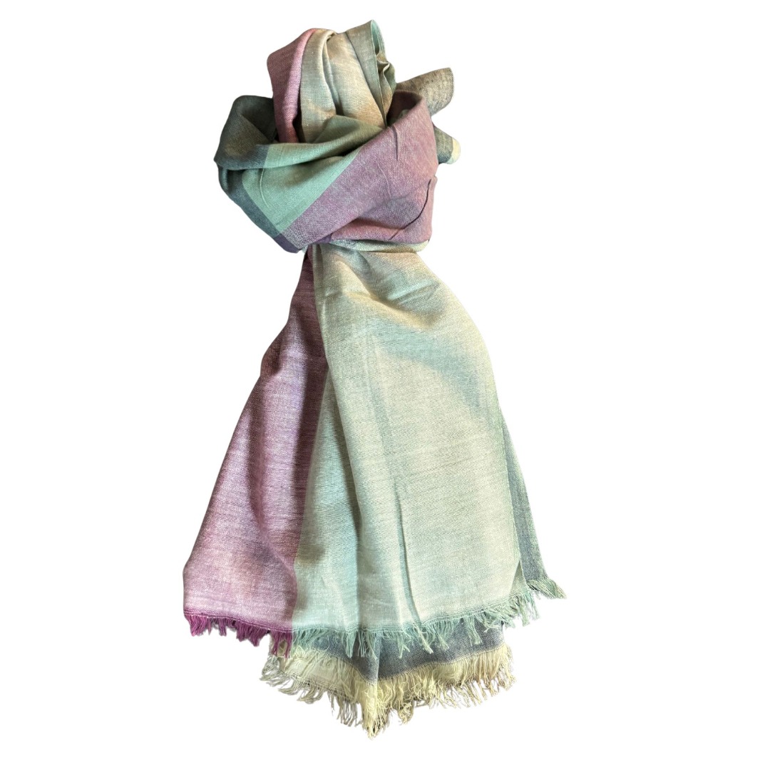 Pastel Block Scarf Soft Lightweight 100% Viscose - Image 7