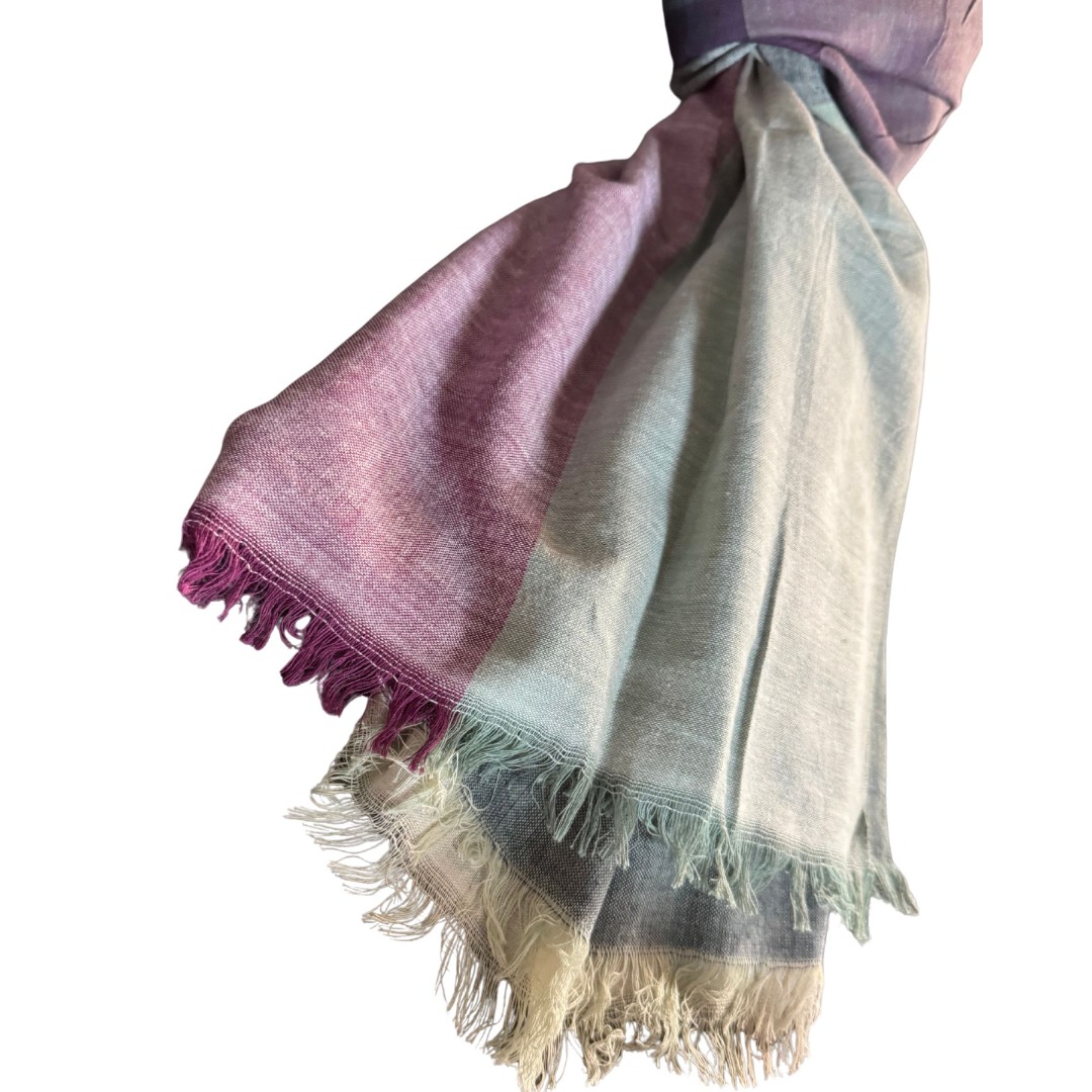 Pastel Block Scarf Soft Lightweight 100% Viscose - Image 6