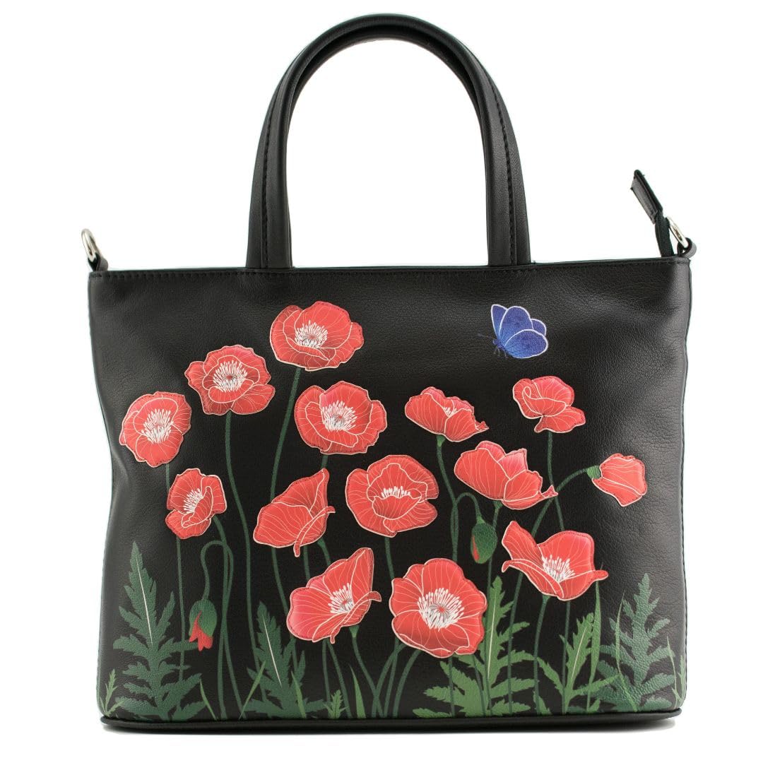 Poppy Multiway Floral Genuine Leather Grab Bag - Image 2