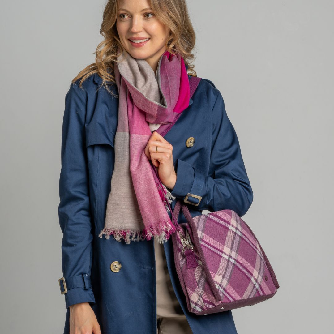 Tweed Tartan Margot Bag Multiway Grab, Shoulder & Crossbody - Image 7