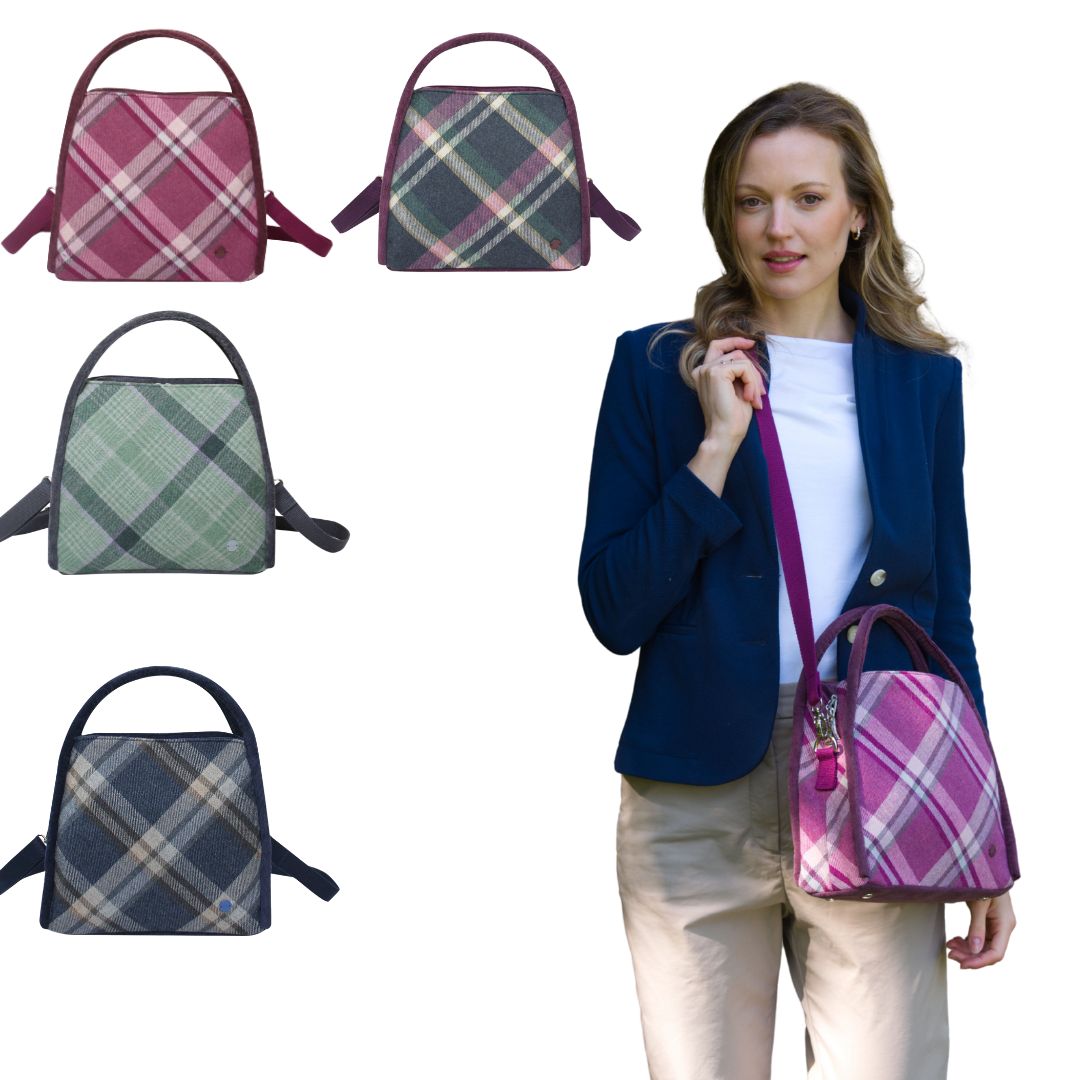 Tweed Tartan Margot Bag Multiway Grab, Shoulder & Crossbody