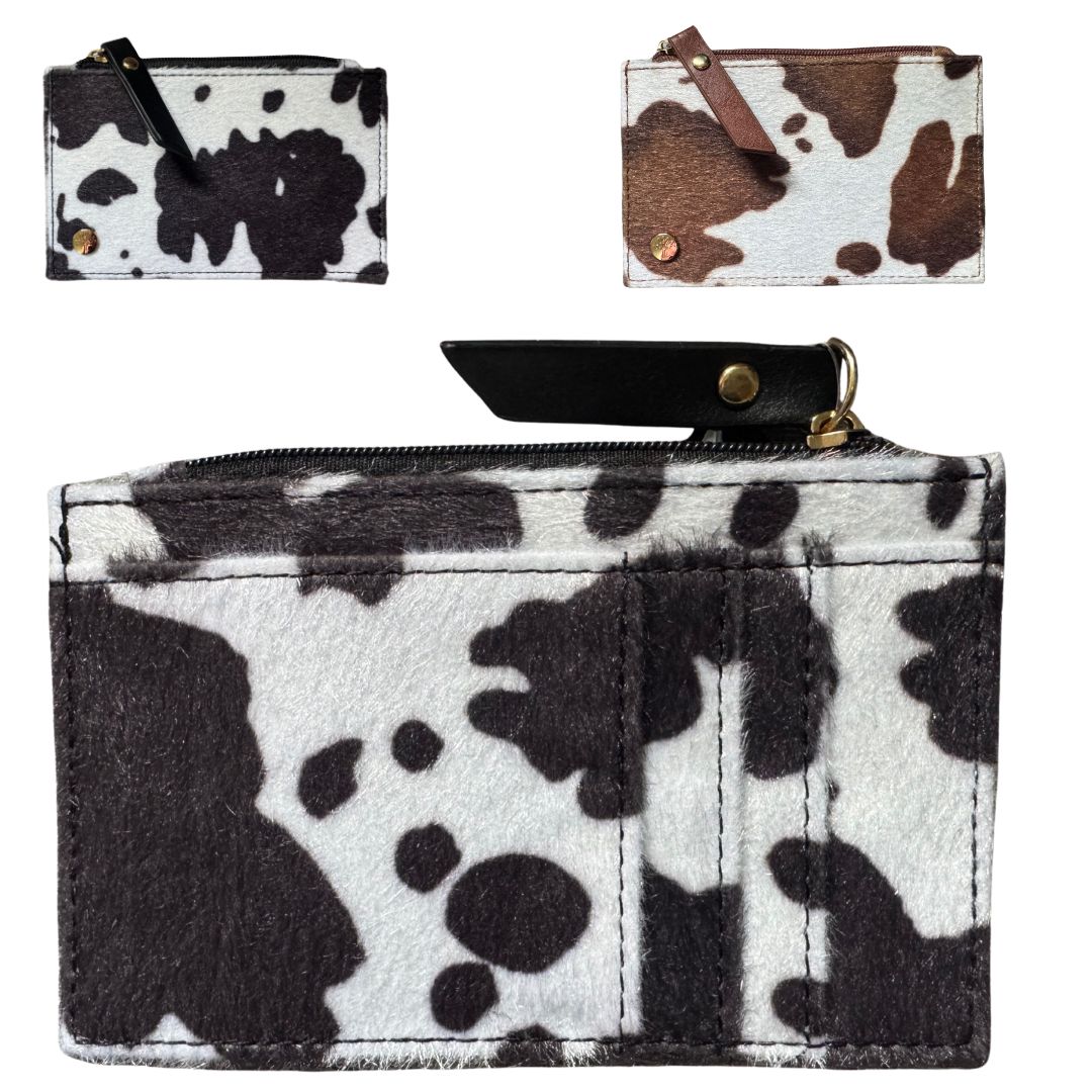 Cow Print Coin & Card Purse - Image 4