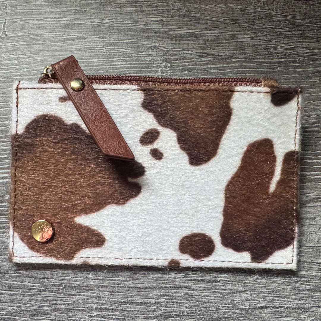 Cow Print Coin & Card Purse - Image 2