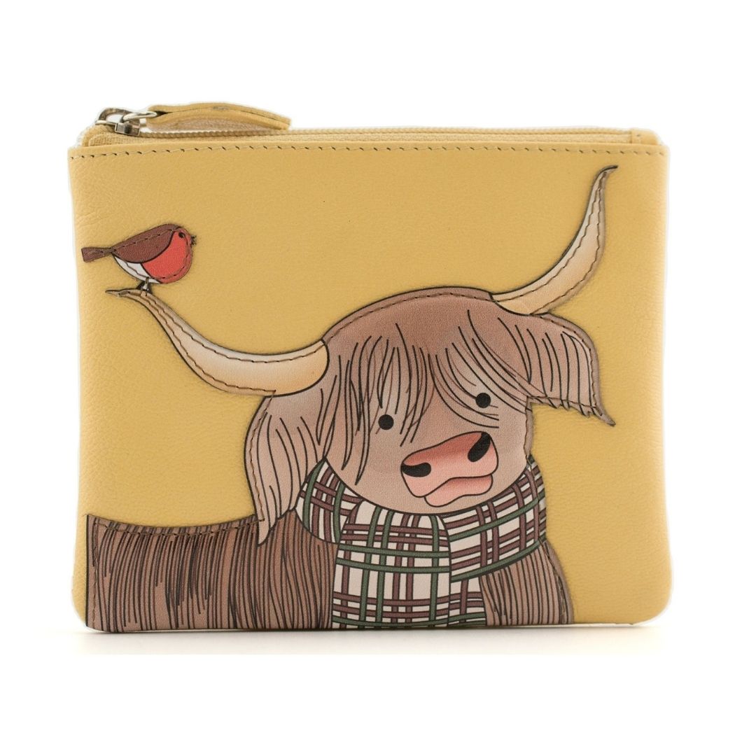 Highland Cow Letterbox Gift Set – Genuine Leather Purse Keyring - Image 6