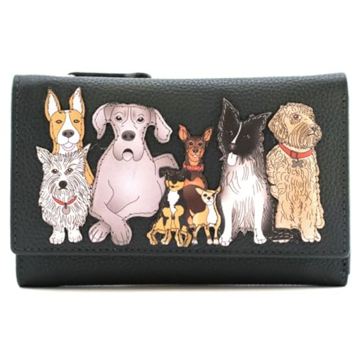 Kennel Crew Dogs Large Leather Tri-Fold Purse