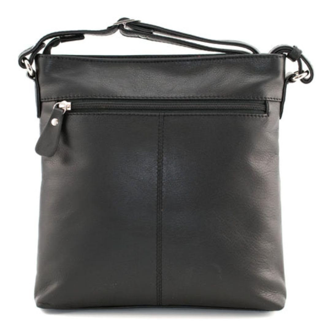 Poppy Floral Large Leather Crossbody Bag - Image 2