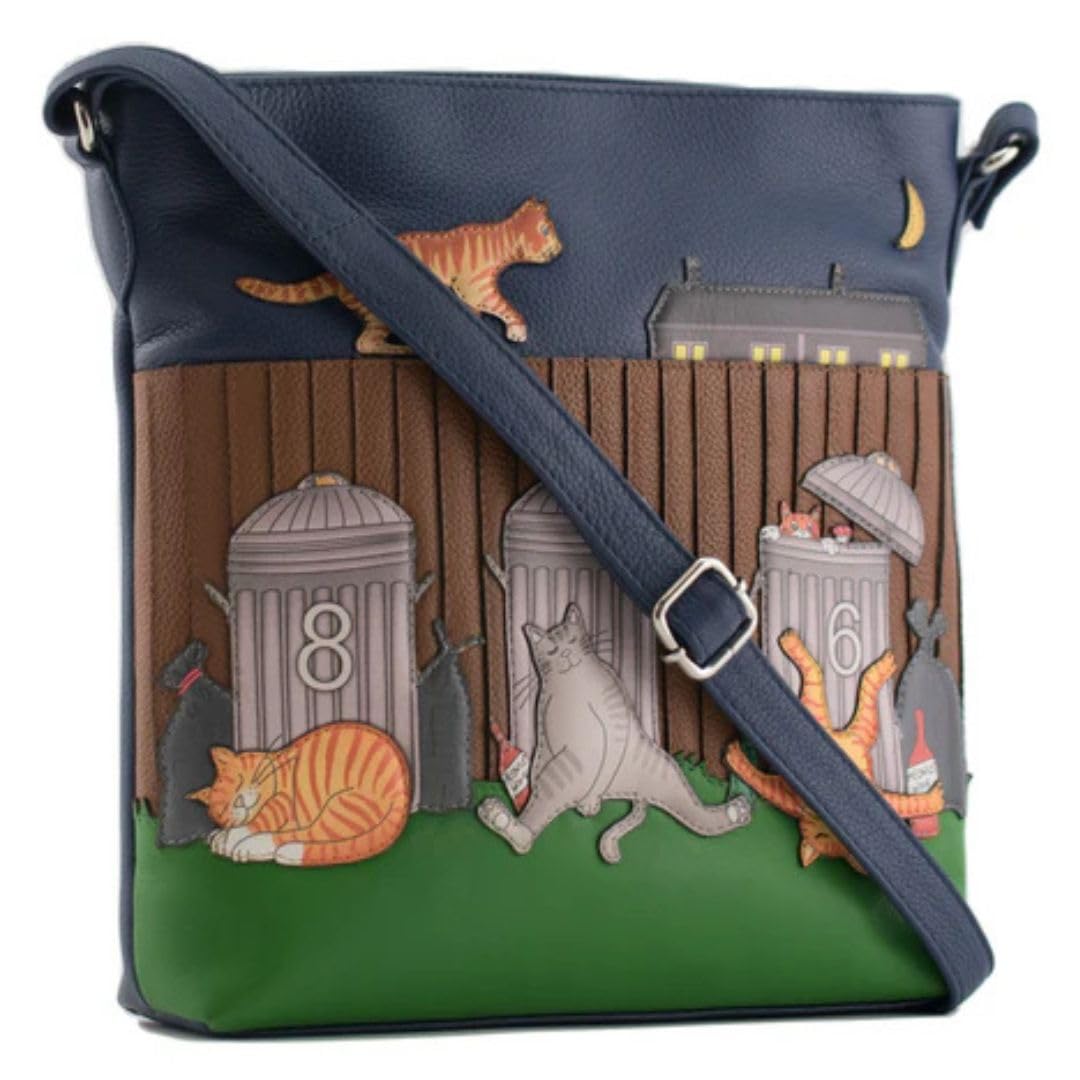 Alley Cats Leather Crossbody Bag - Genuine Leather - Image 3