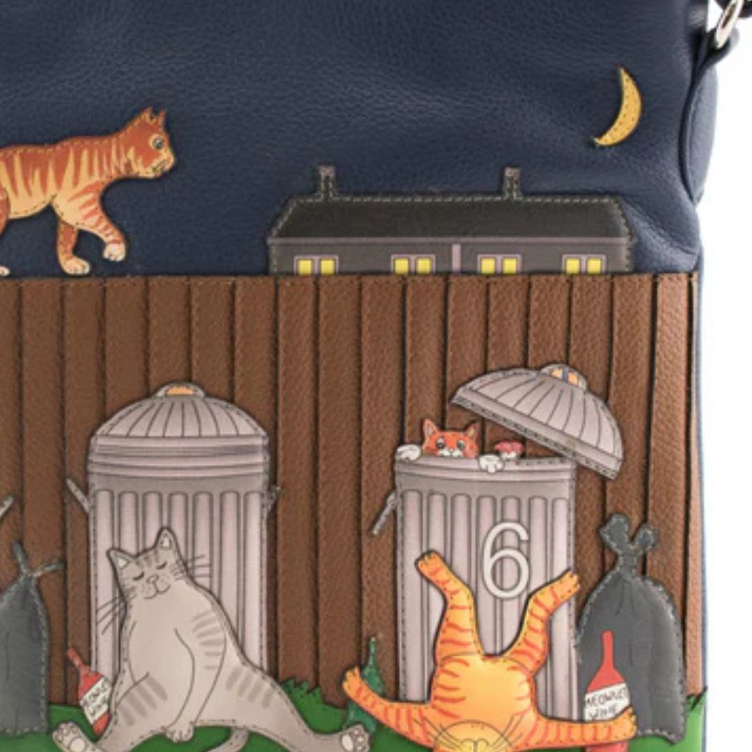 Alley Cats Leather Crossbody Bag - Genuine Leather - Image 4
