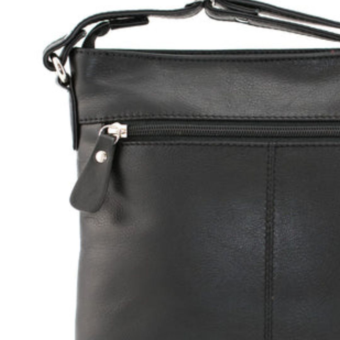 Poppy Floral Large Leather Crossbody Bag - Image 4
