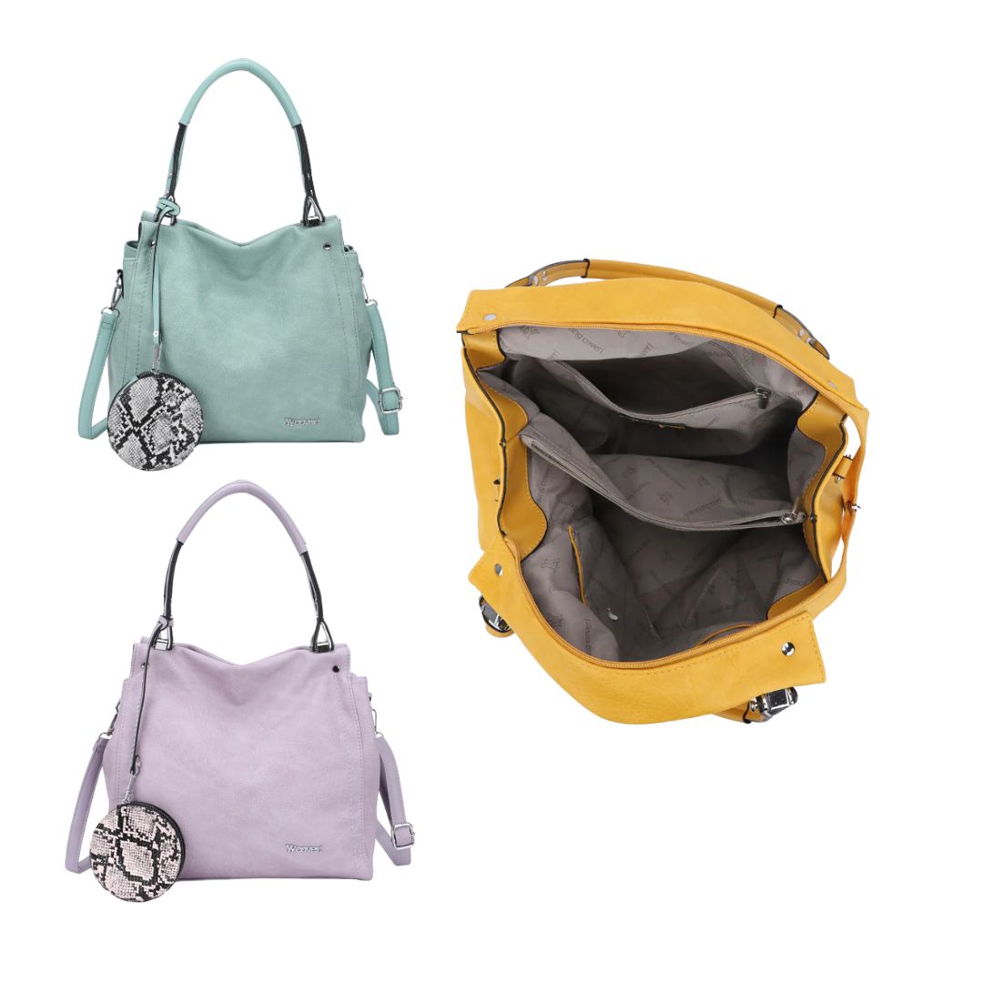 Serpentine Large Handbag with Snakeprint Pouch Purse Accessory - Image 3