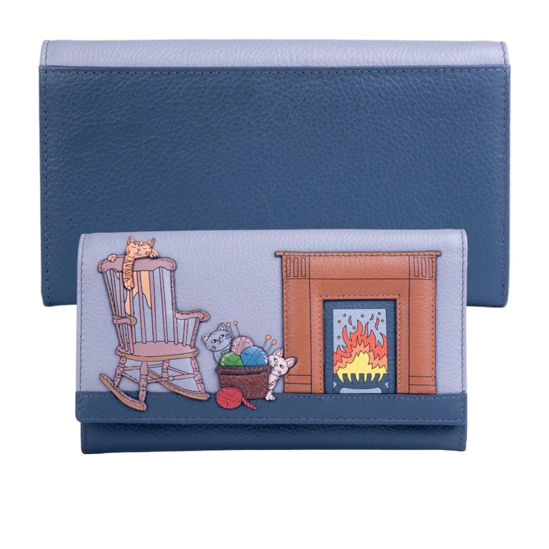 Knitting Cats Matinee Purse Genuine Leather - Image 2