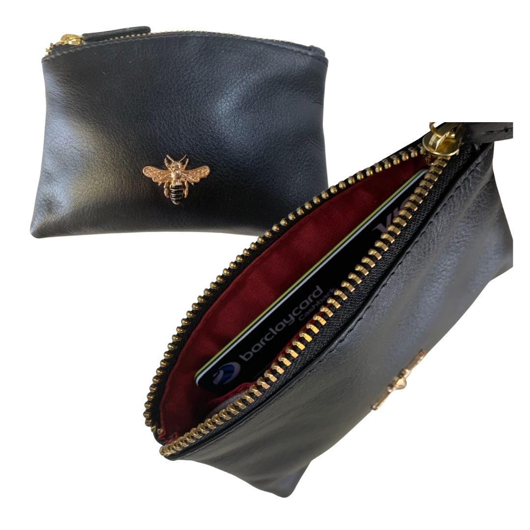 Giftset - Leather Bee Coin Purse & Keyring Gift Set - Image 3