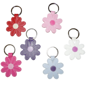 Daisy Leather Keyring