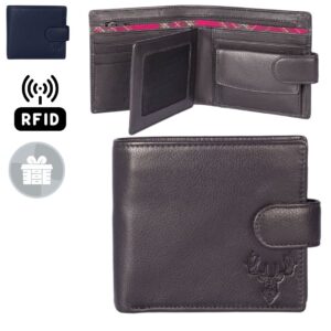 Braemar Tab Stag Tartan Wallet with Coin Pocket