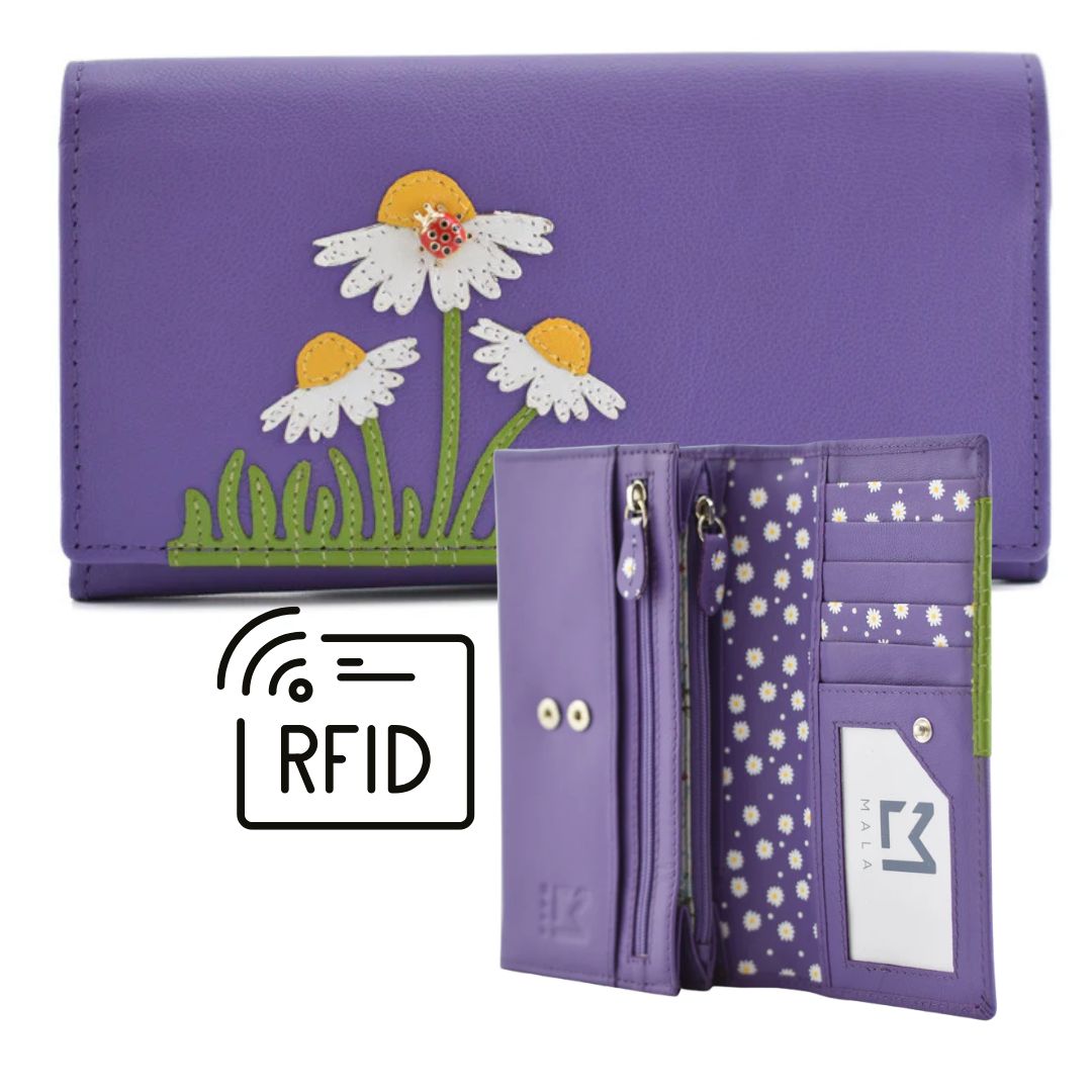 Peony Ladybird Matinee Purse Leather