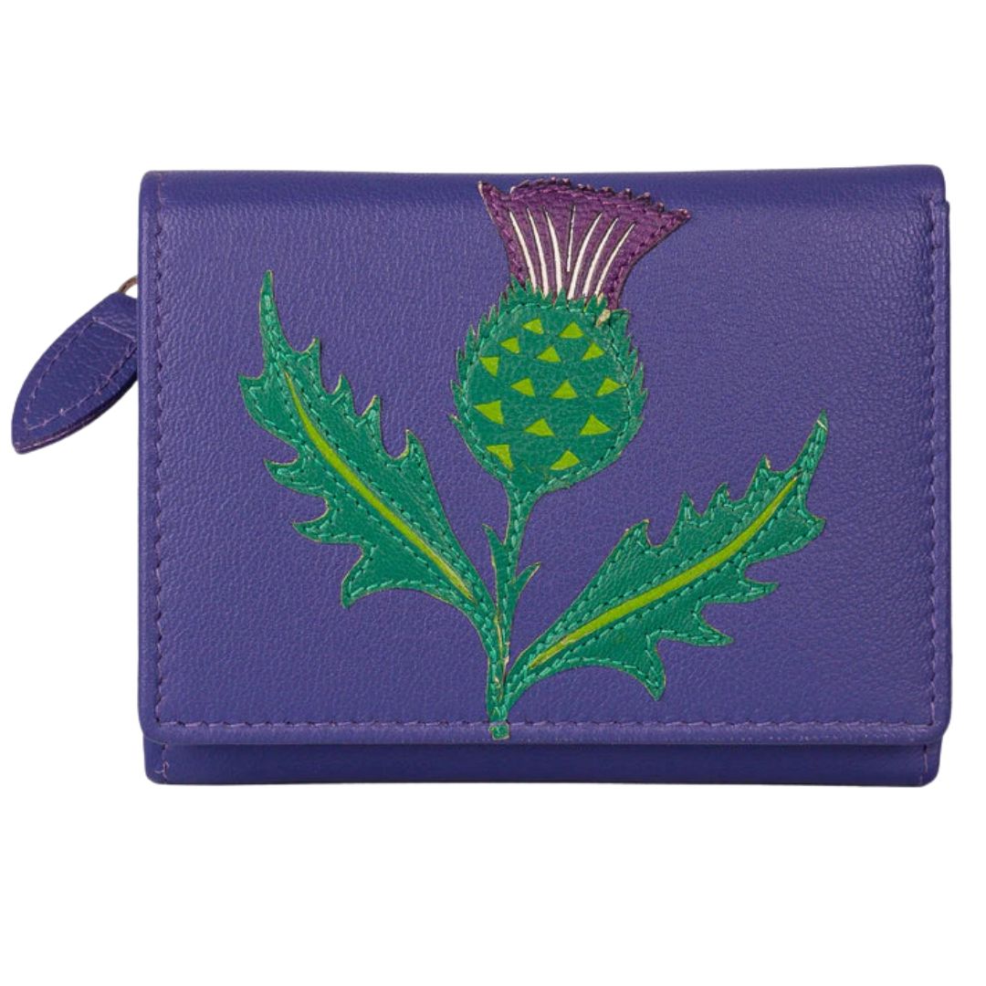 Hamilton Scottish Thistle Compact Leather Purse - Image 4