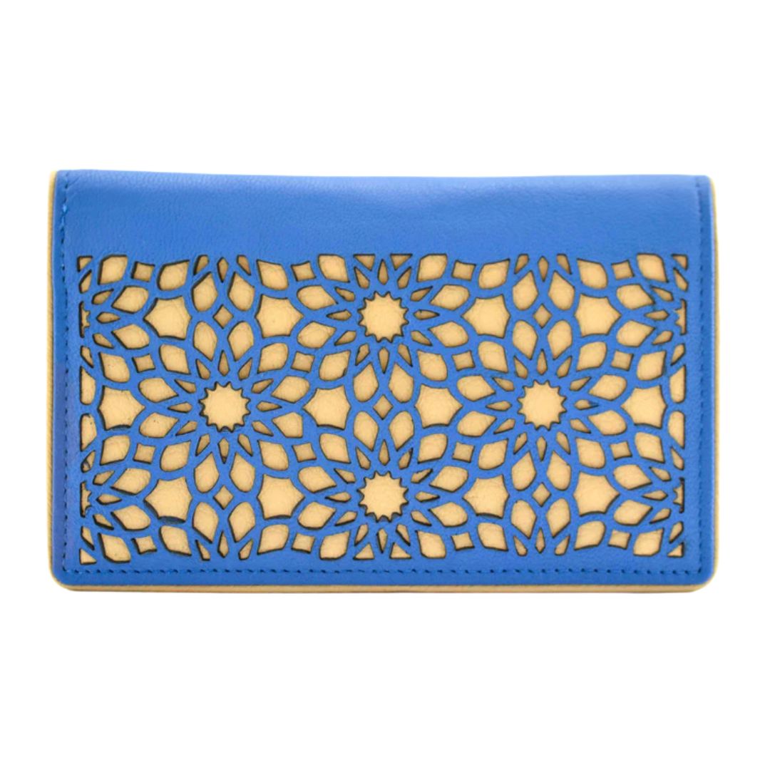 Zaina Floral Lace Compact Leather Purse - Image 4