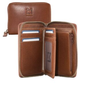 Bloomsbury Mens Leather Zip Round Wallet