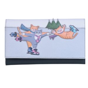Skating Cats Leather Matinee Purse