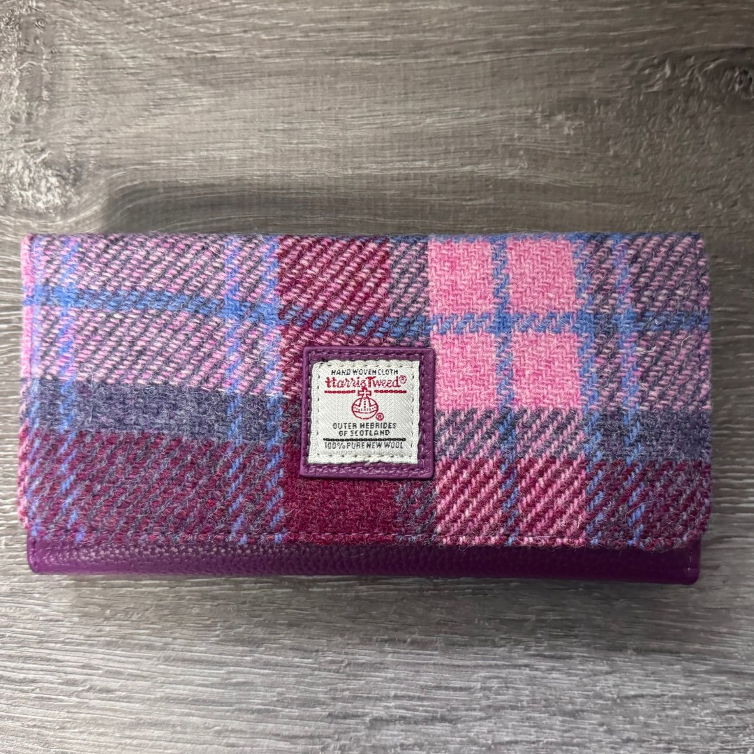 Large Tartan Purse Made with Genuine Harris Tweed - Image 9