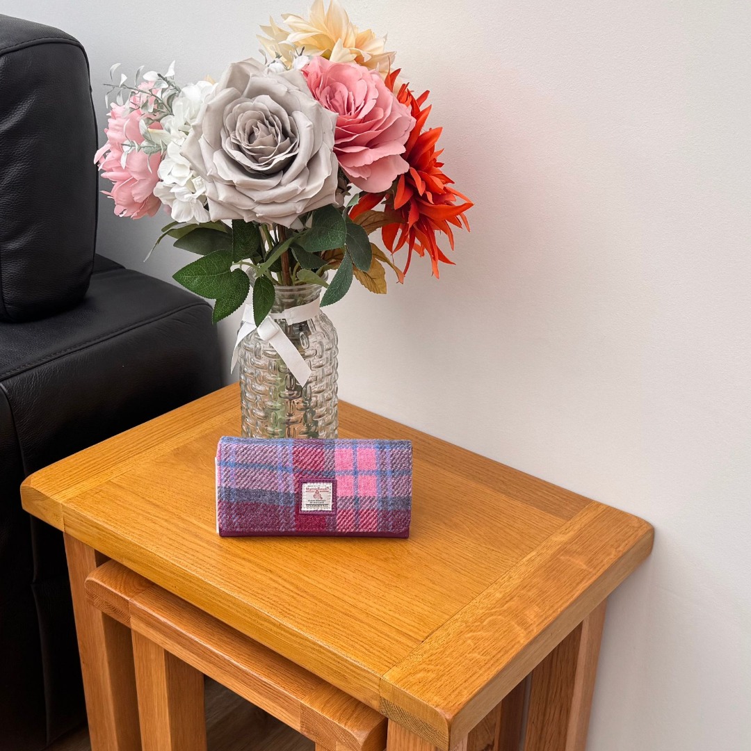 Large Tartan Purse Made with Genuine Harris Tweed - Image 7