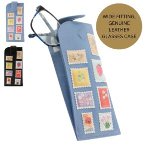 Botanists Floral Stamp Wide Fit Leather Glasses Case