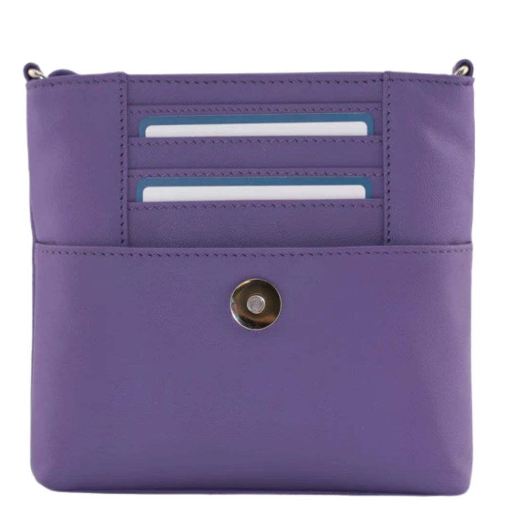 Amana Cornflower Mini Leather Crossbody Bag - Image 9