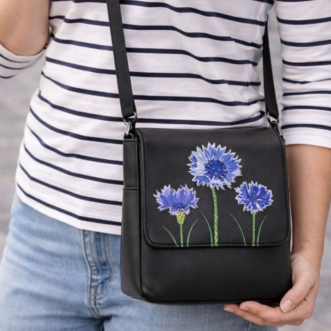 Amana Cornflower Mini Leather Crossbody Bag - Image 4