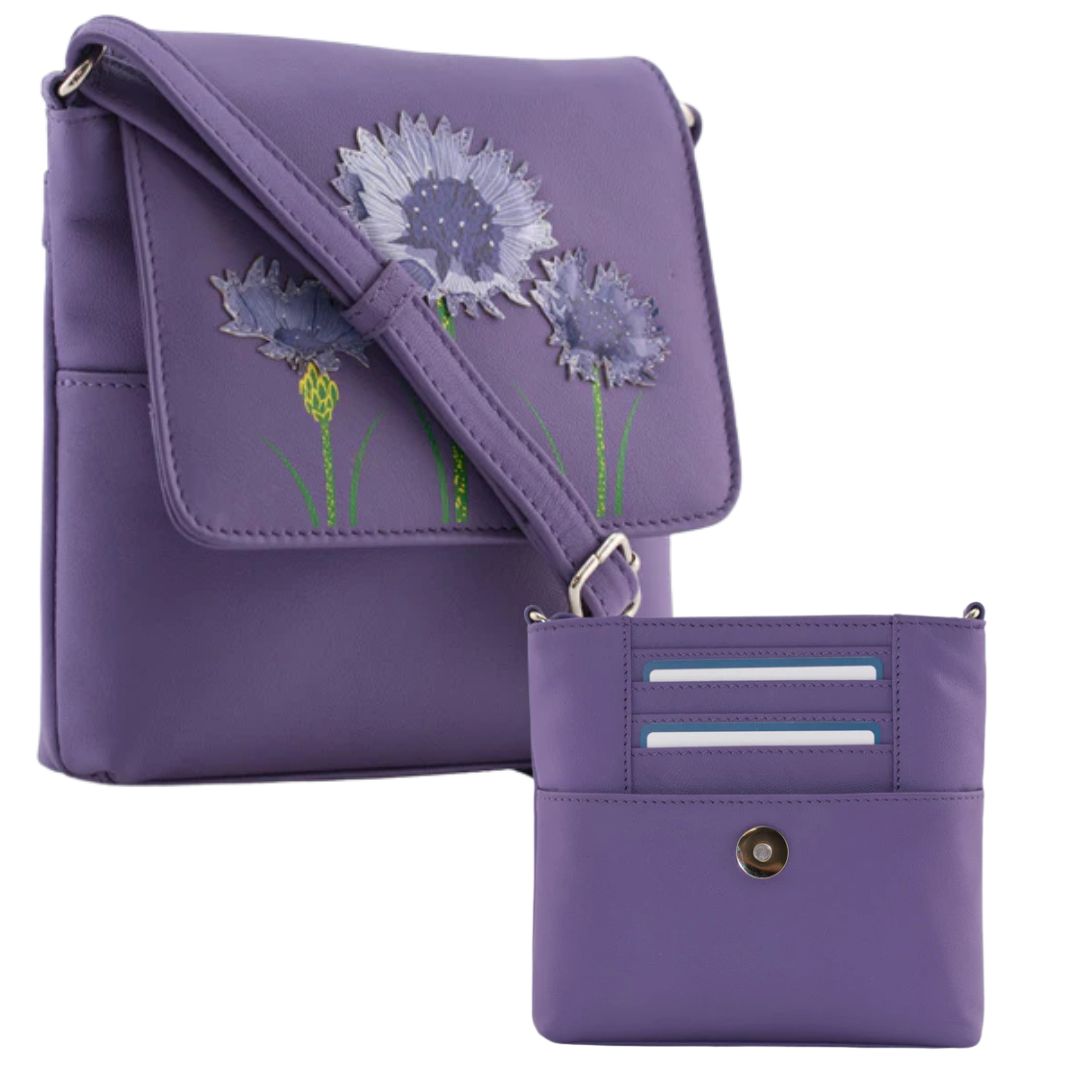 Amana Cornflower Mini Leather Crossbody Bag - Image 2
