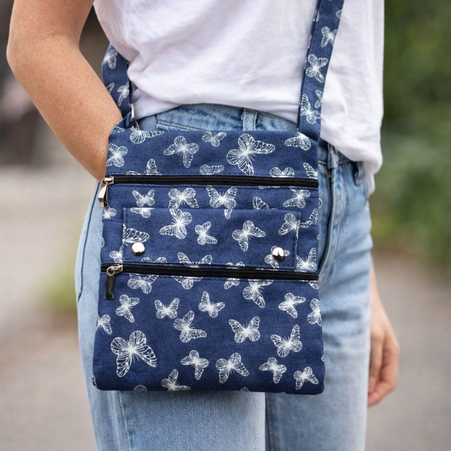 Butterfly Print Crossbody Bag - Image 2