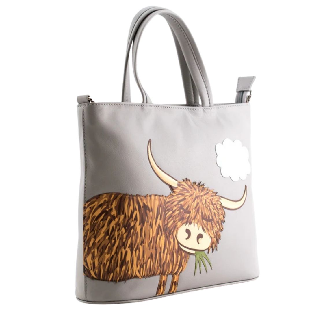 Bella Highland Cow Leather Grab Bag - Ltd Edition - Image 2