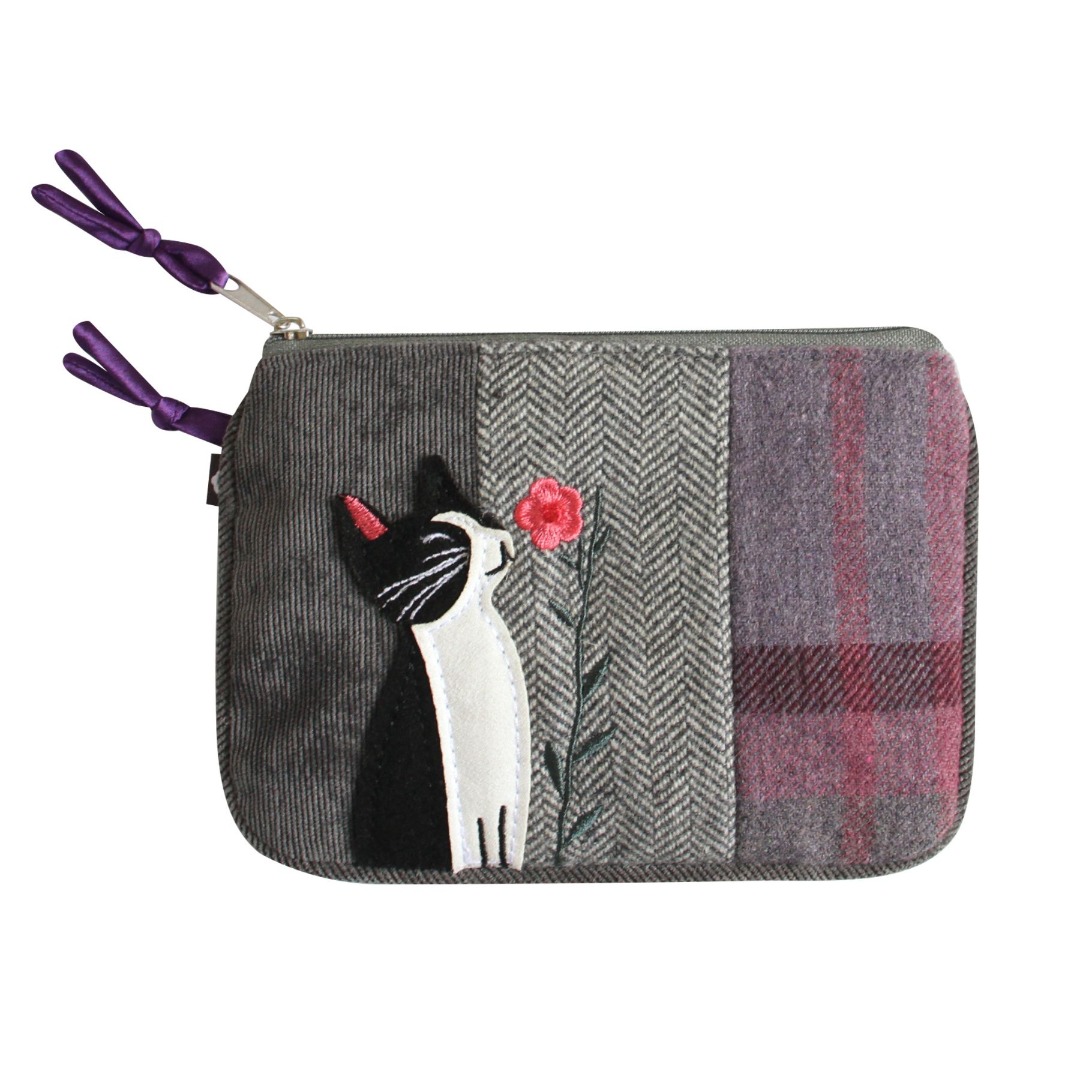 Tweed Applique Coin Purse - Image 4