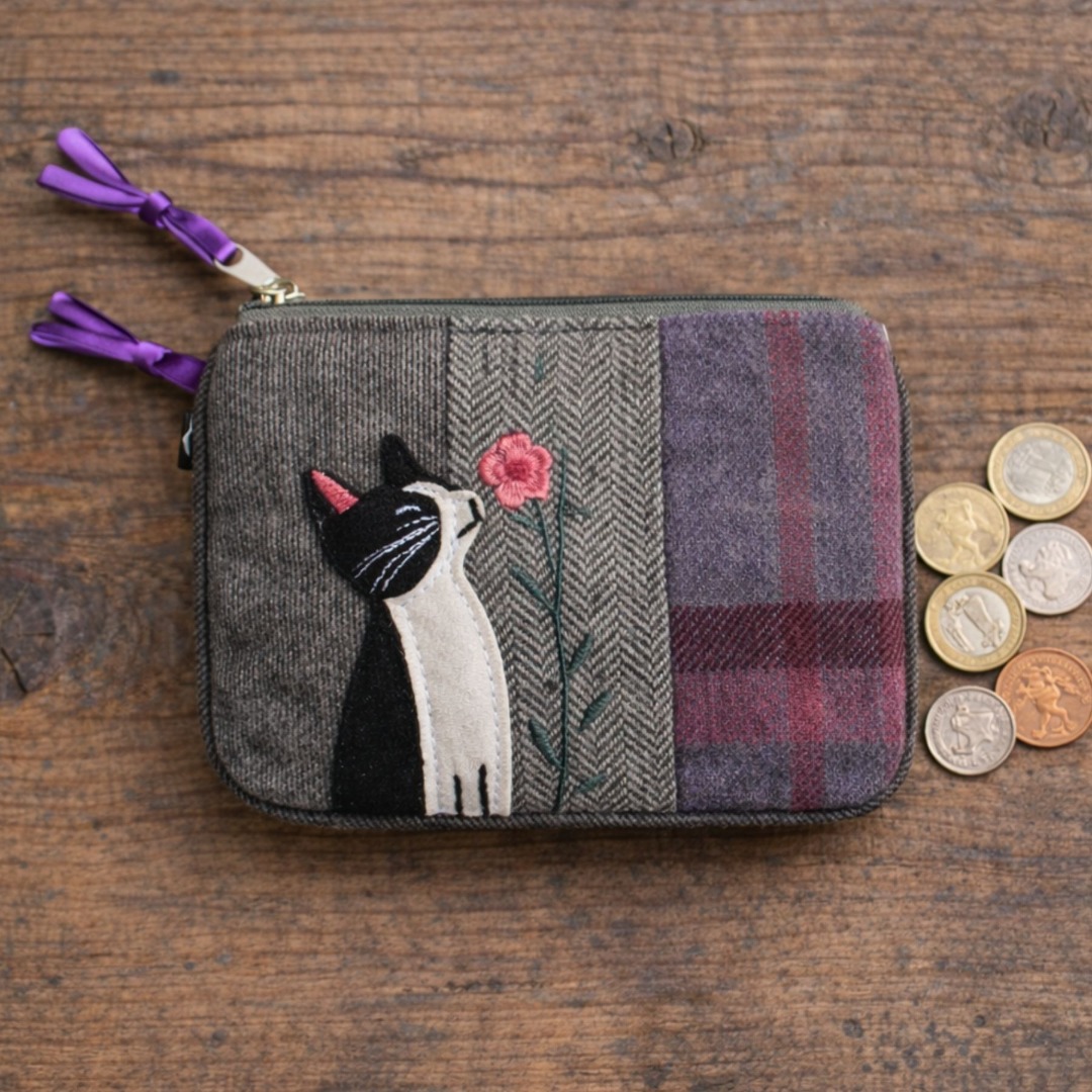 Tweed Applique Coin Purse - Image 2