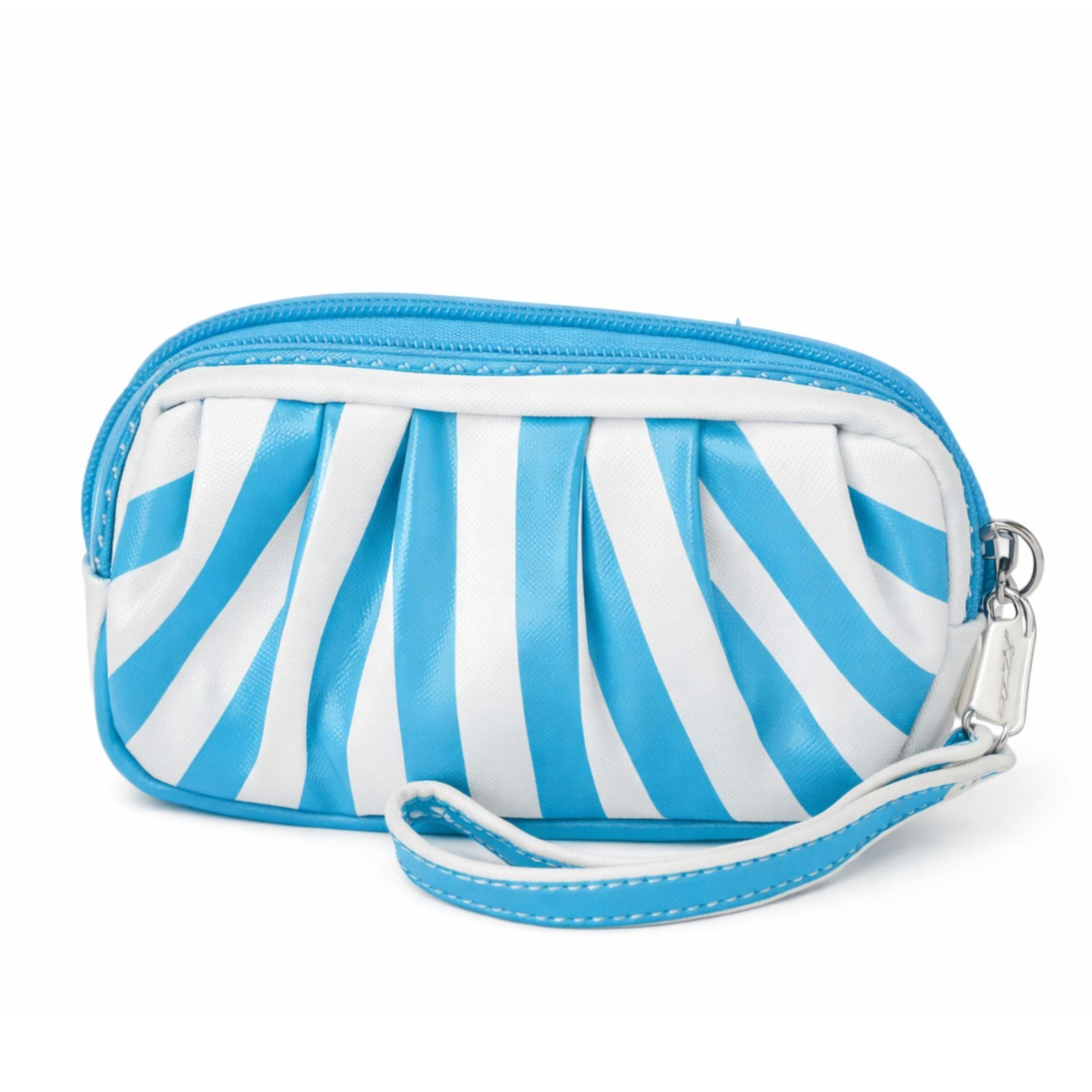 Striped Wristlet Purse Faux Leather - Image 4