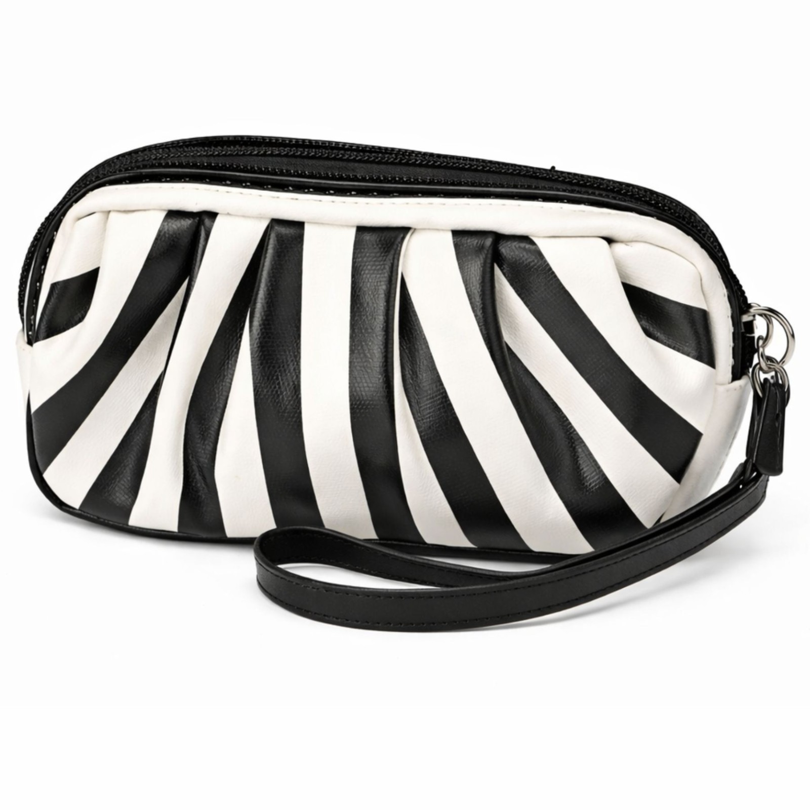 Striped Wristlet Purse Faux Leather - Image 6