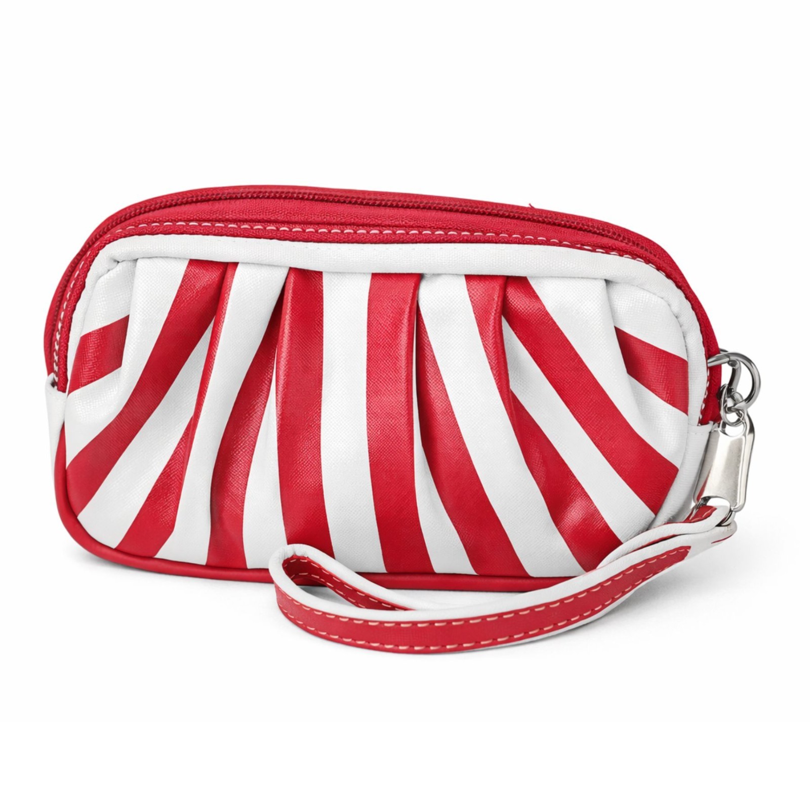 Striped Wristlet Purse Faux Leather - Image 5