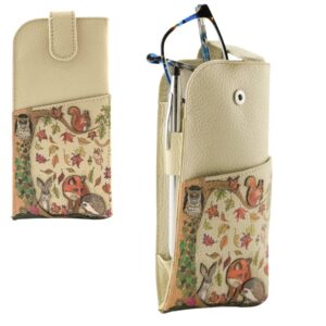 Foxglove Forest Wide Leather Glasses Case