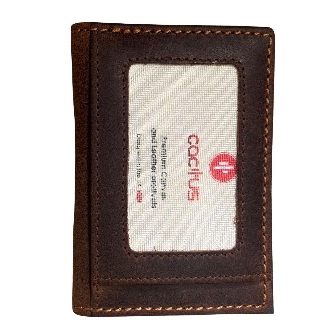 Distressed Leather RFID Card & ID Holder - Image 7