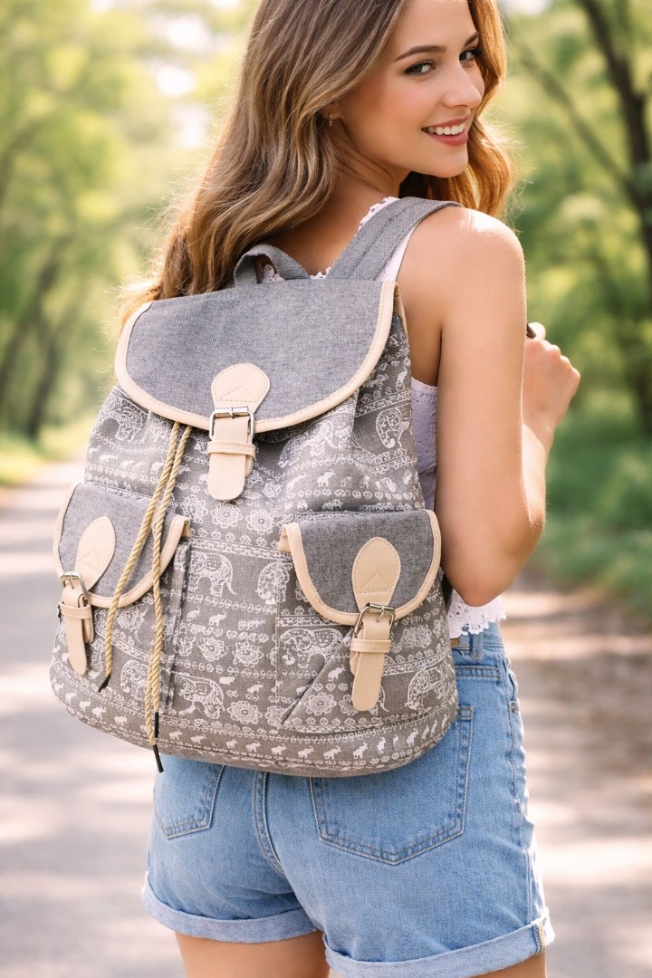 Boho Canvas Backpack - Image 5