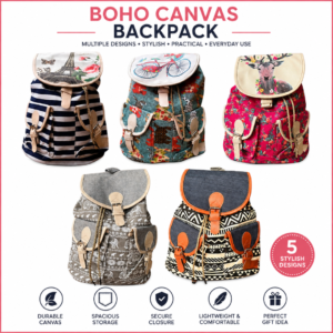 Boho Canvas Backpack