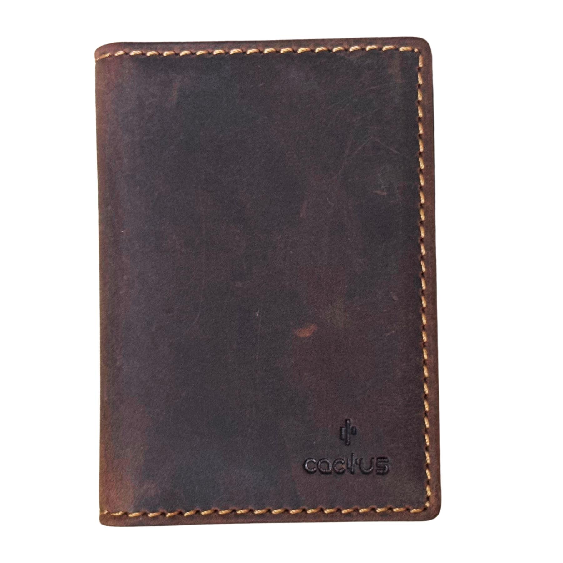 Distressed Leather RFID Card & ID Holder - Image 6