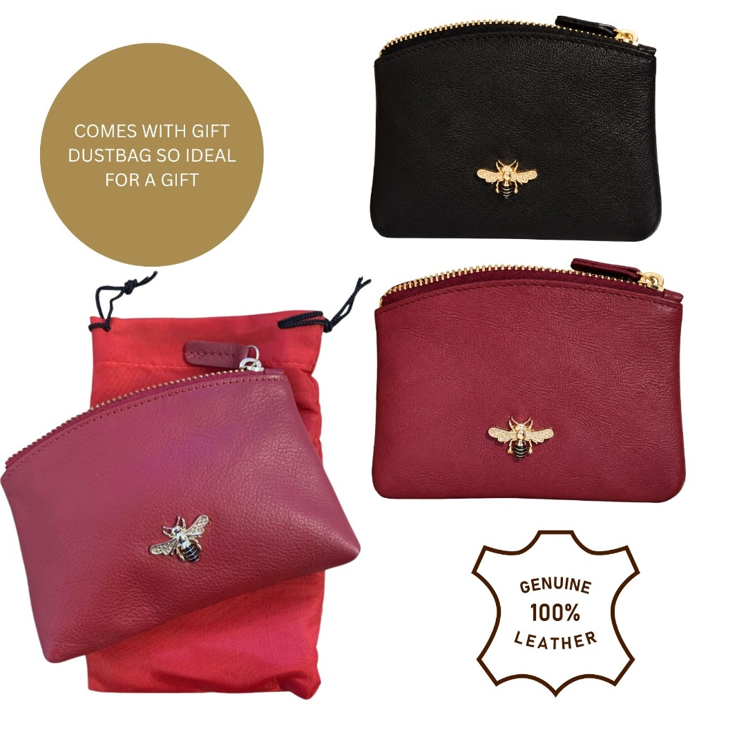 Soft Leather Bee Coin Purse - Image 4