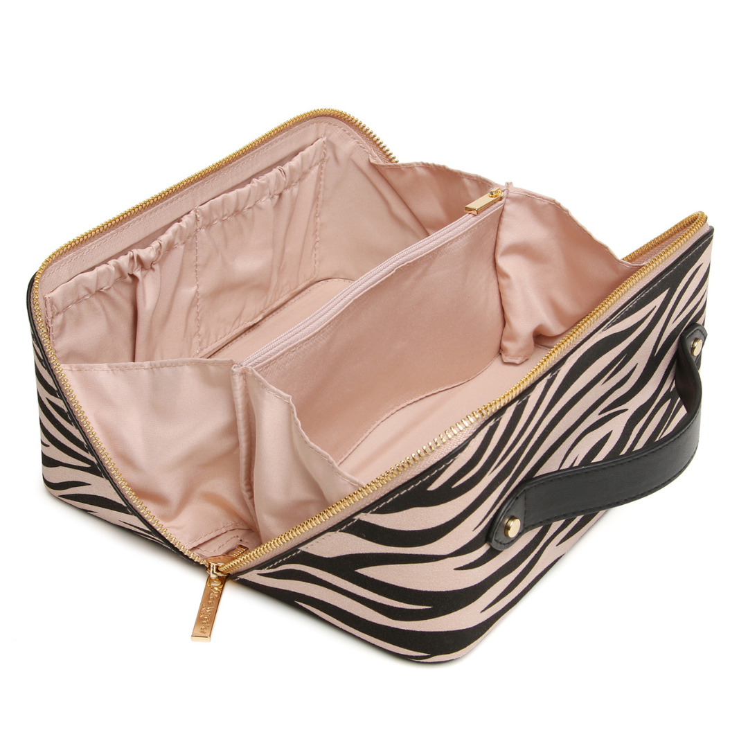 Animal Print Train Beauty Case Concertina Fold-Out Organiser - Image 3